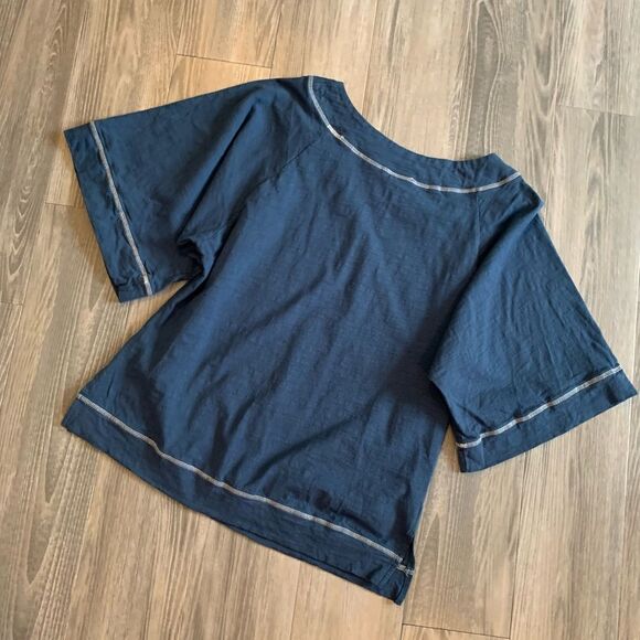 Wide sleeve blue top size Large - Picture 1 of 5